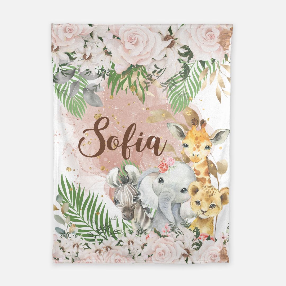 Floral Safari Blanket (B108)