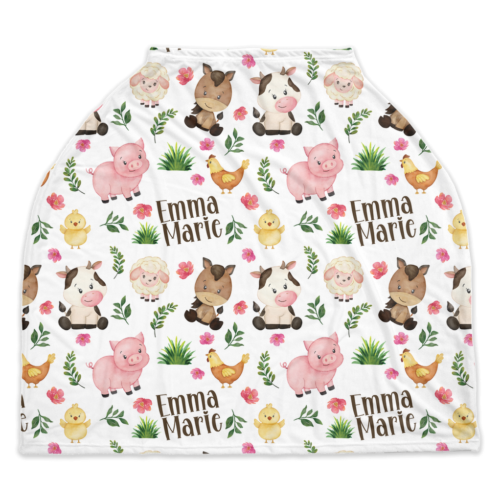 Little Farmer Car Seat Cover (Pink)(A244)