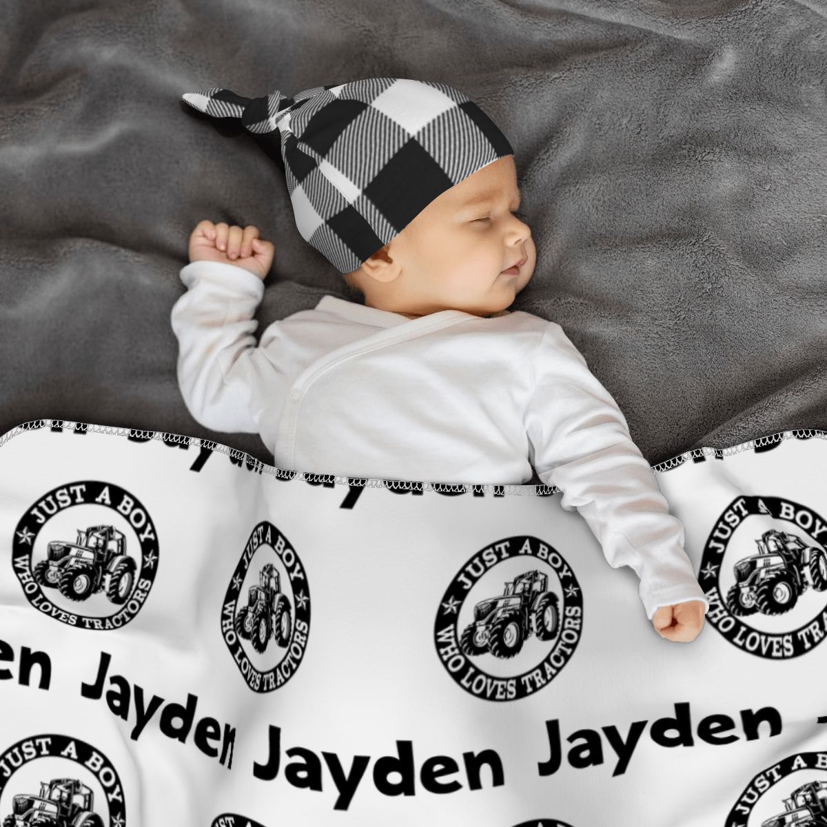 Love My Tractor Swaddle Set (B322)