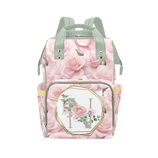 Sage Rose Monogram Accessories Set (Bun069)