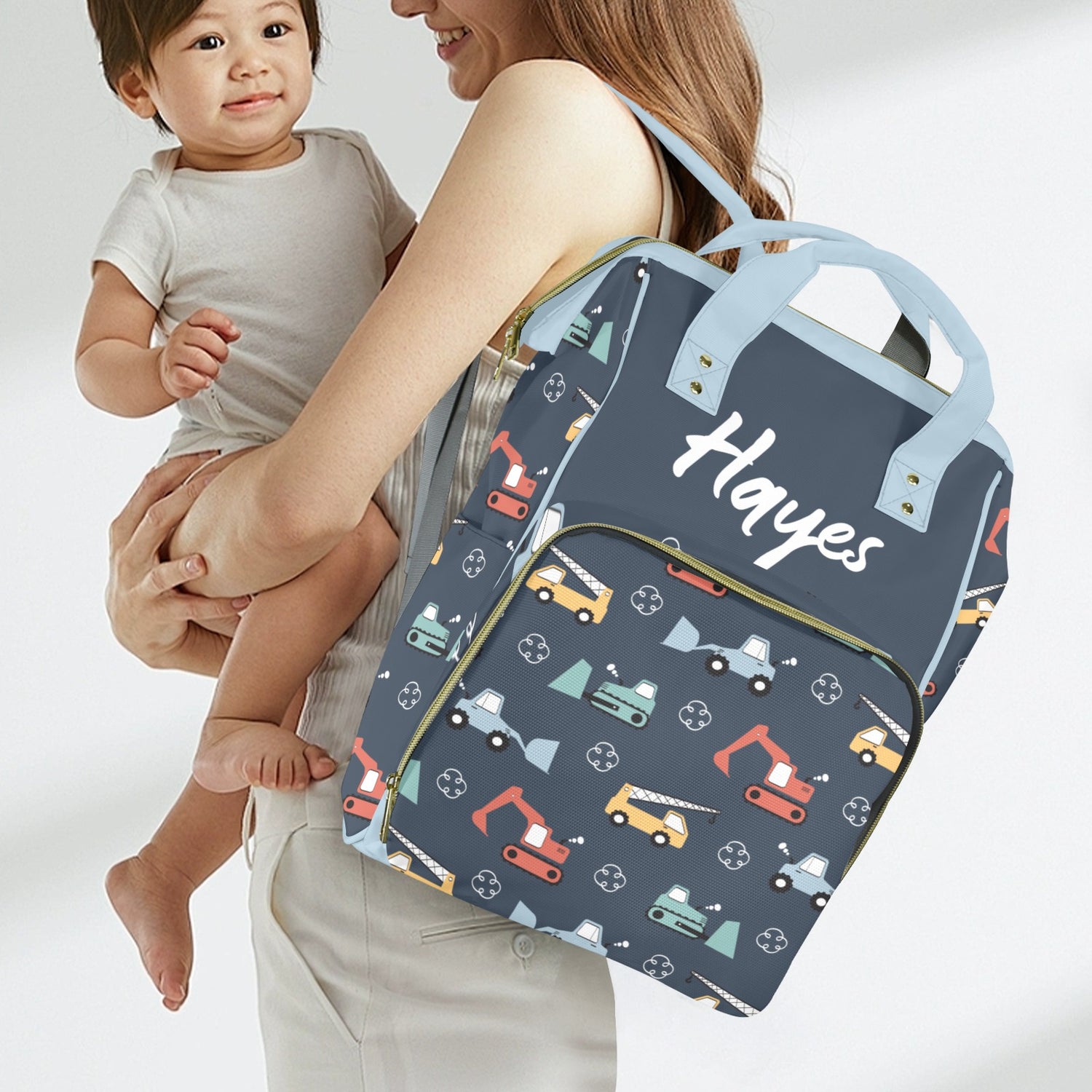Little Man Construction Diaper Bag (A249)