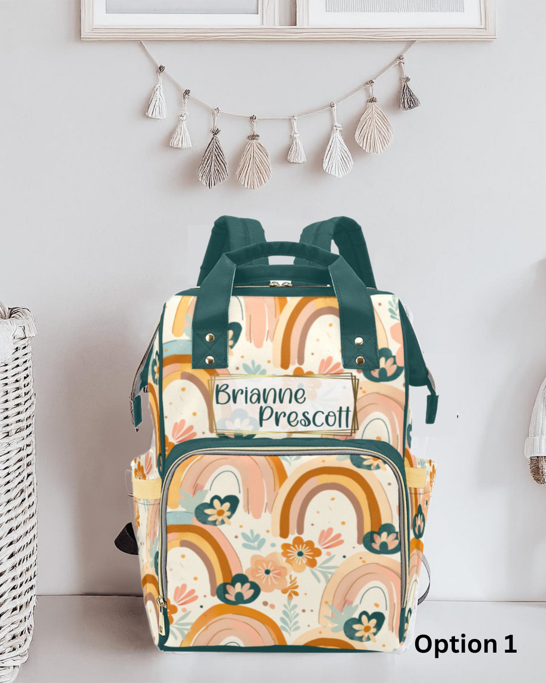 Retro Rainbow Diaper Bag (A129)