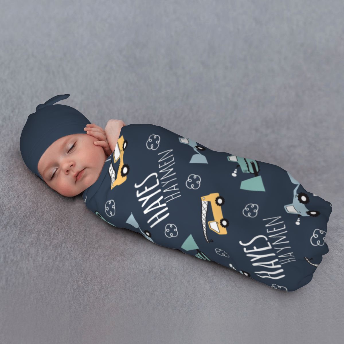 Little Man Construction Swaddle Set (B326)