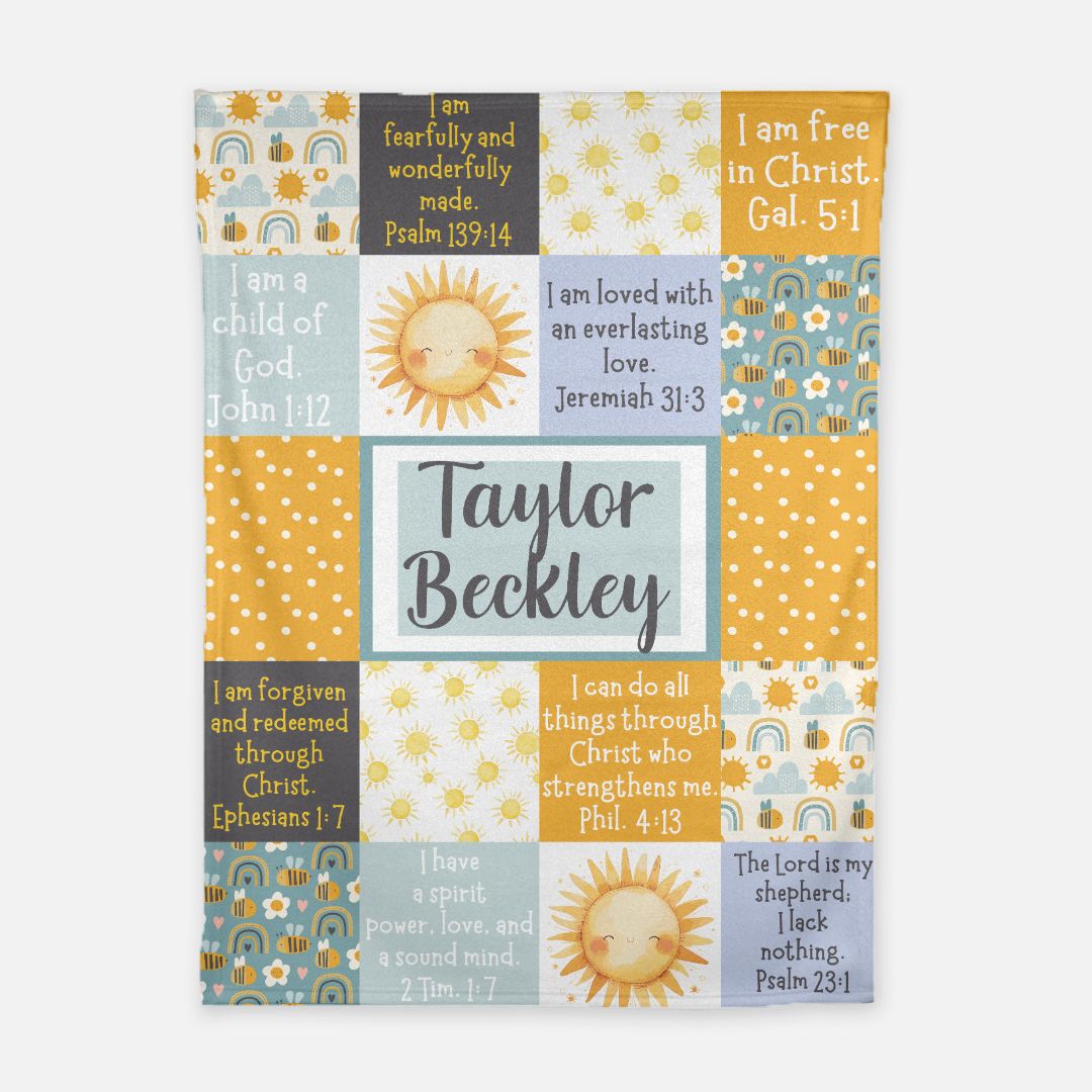 Sunshine & Scripture Affirmations Blanket (B097)