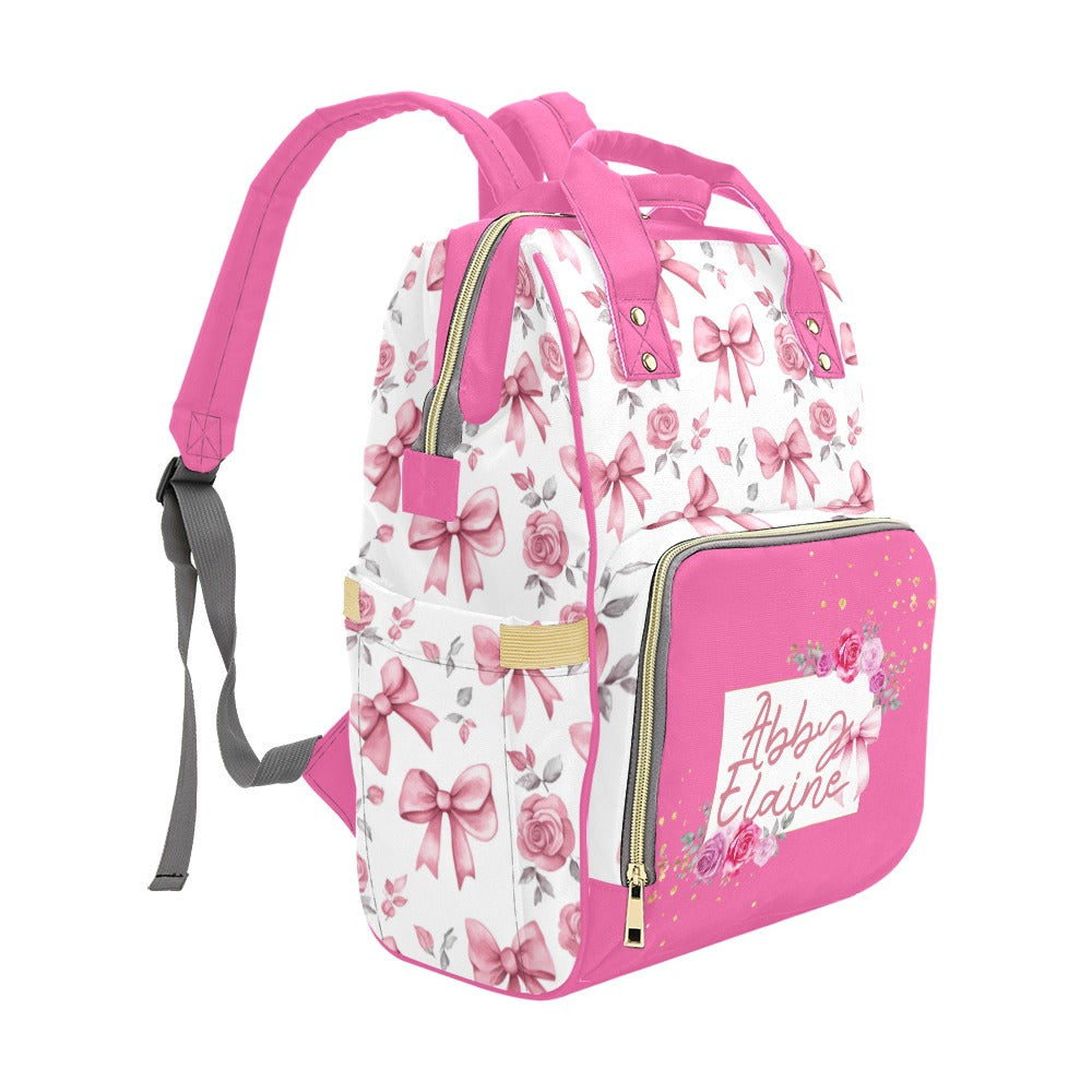 Abby Elaine's Bows in a Flower Bed Diaper Bag (A125)