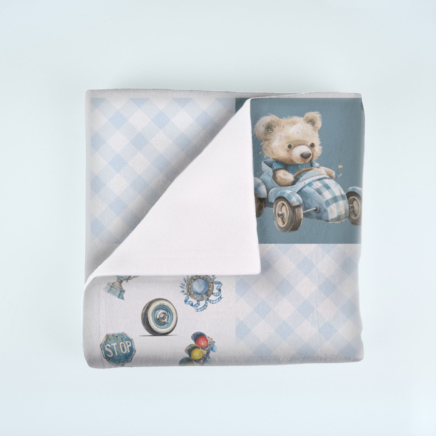 Teddy Bear Racer Blanket (B059)