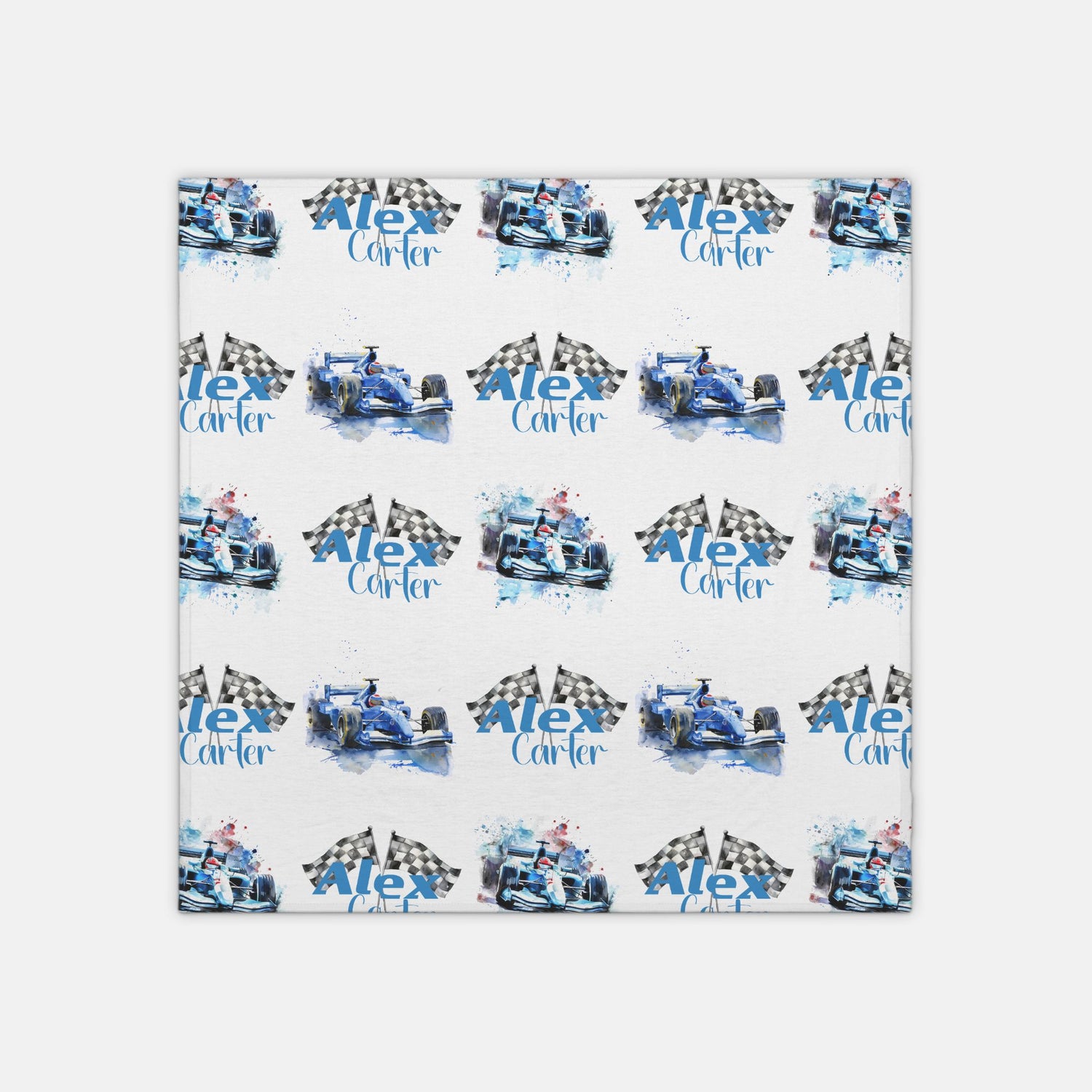 Race Car Swaddle Set (Blue) (B065)