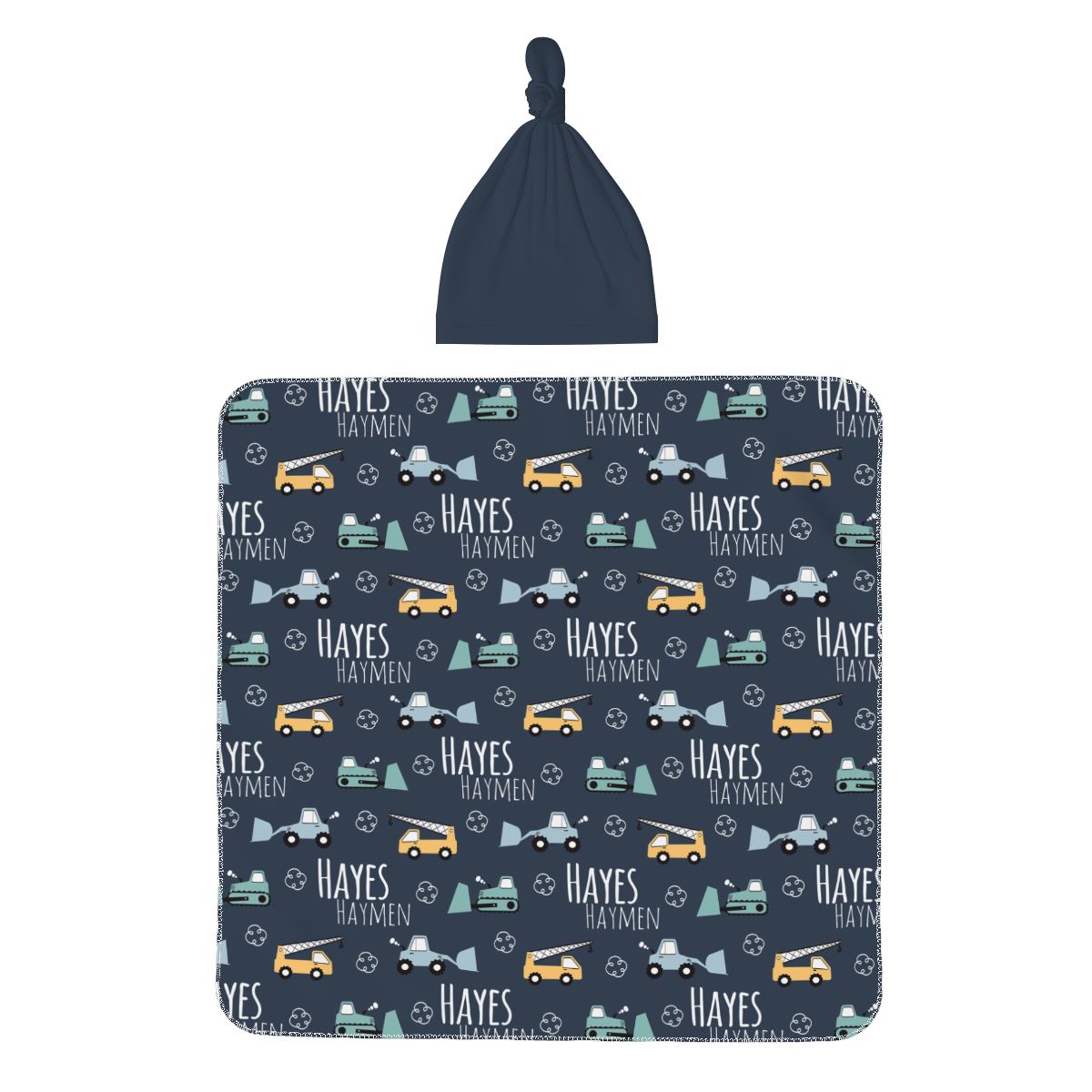 Little Man Construction Swaddle Set (B326)