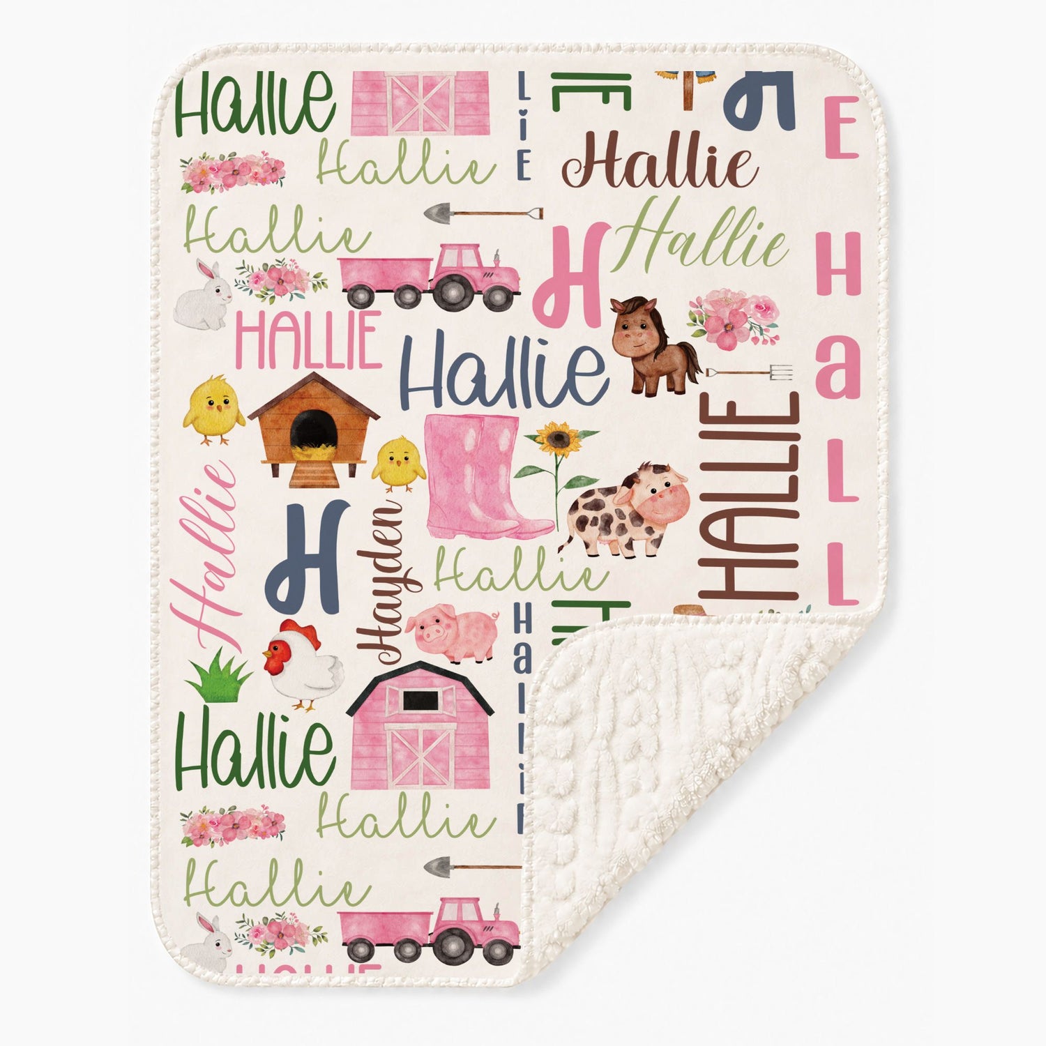 Down on the Farm Blanket (Pink)(B319)