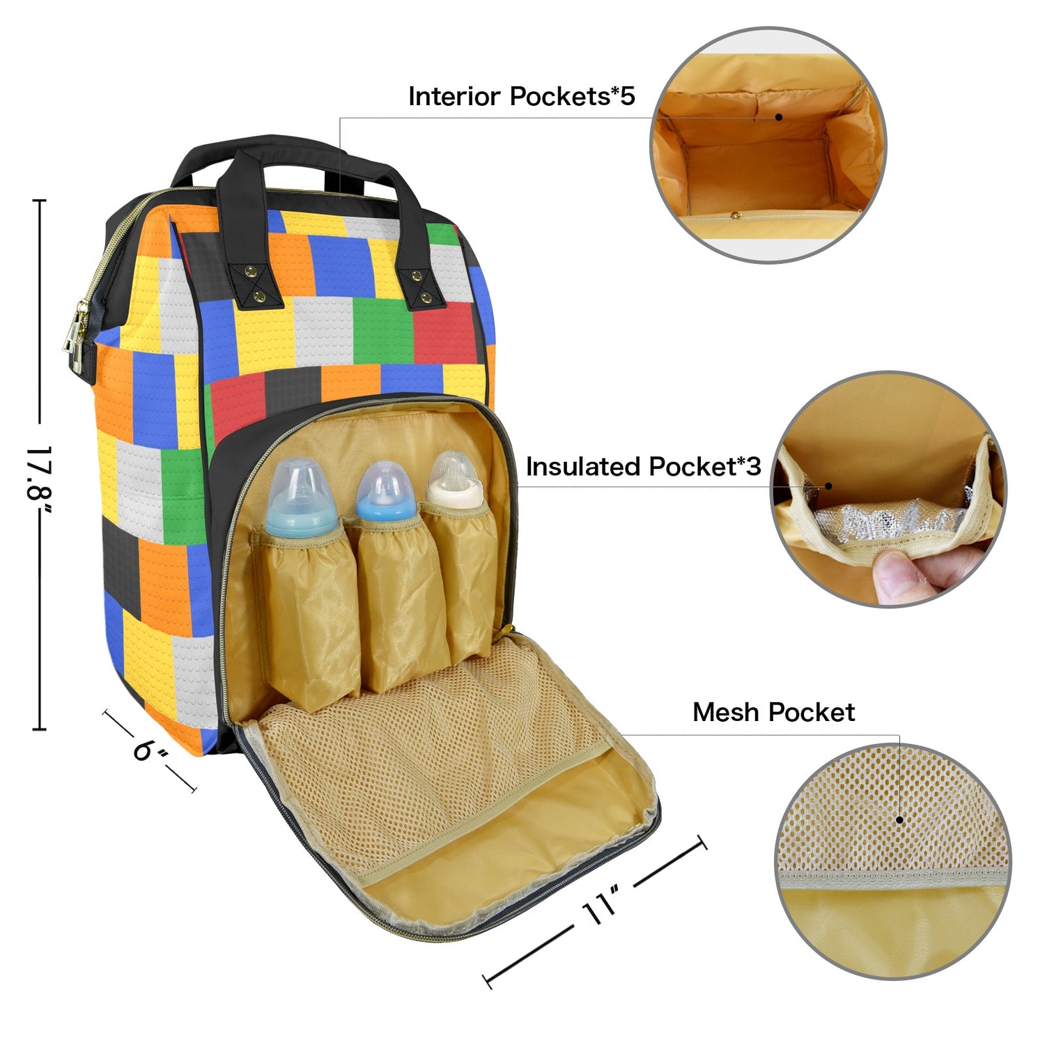 Lego Builder Diaper Bag (A227)