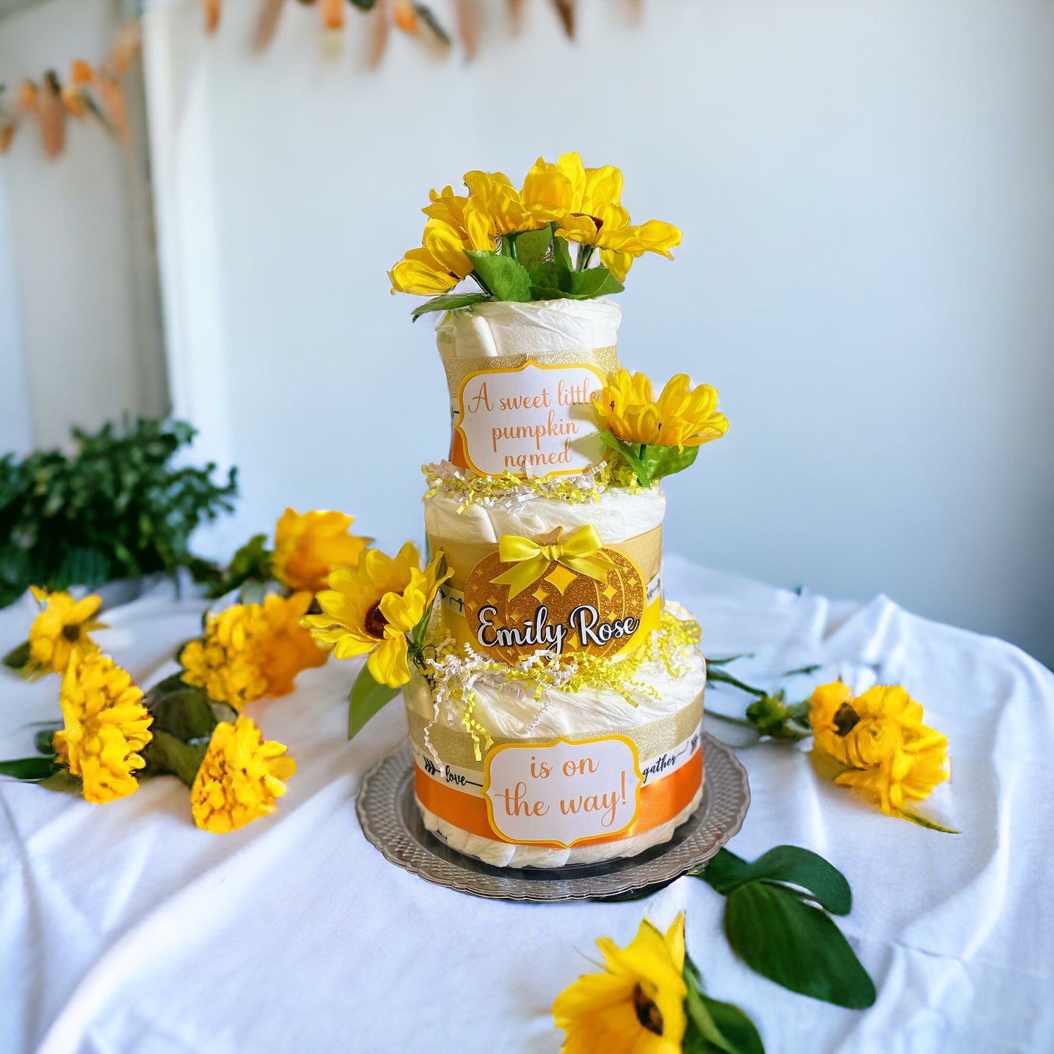 Little Pumpkin Diaper Cake