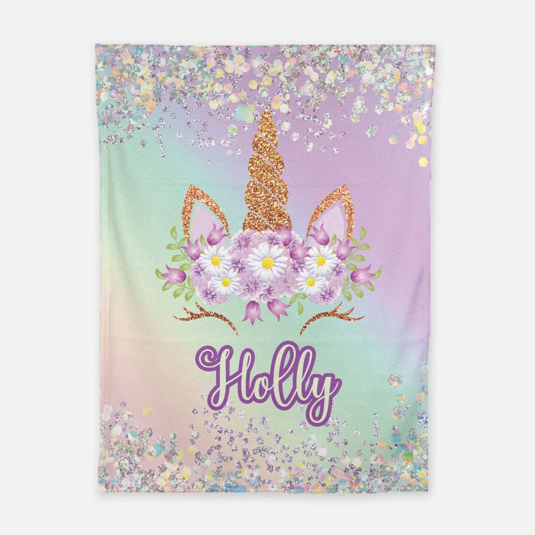 "Diamond Studded" Unicorn Blanket (B017)