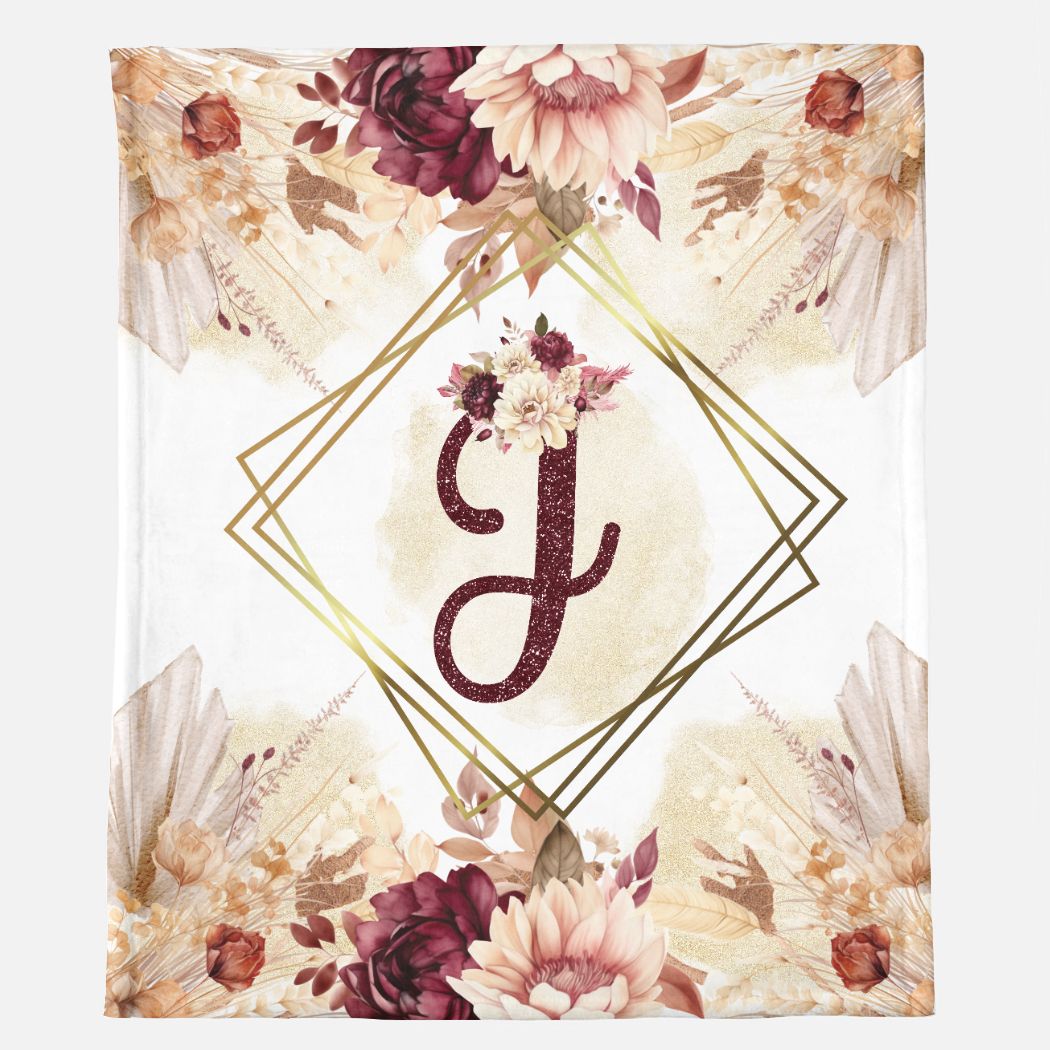 Boho Monogram Blanket (B002)