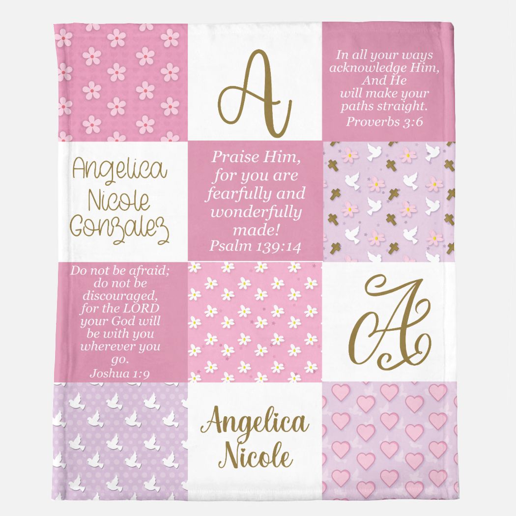 Christian Affirmations Blanket (B092) (Pink)