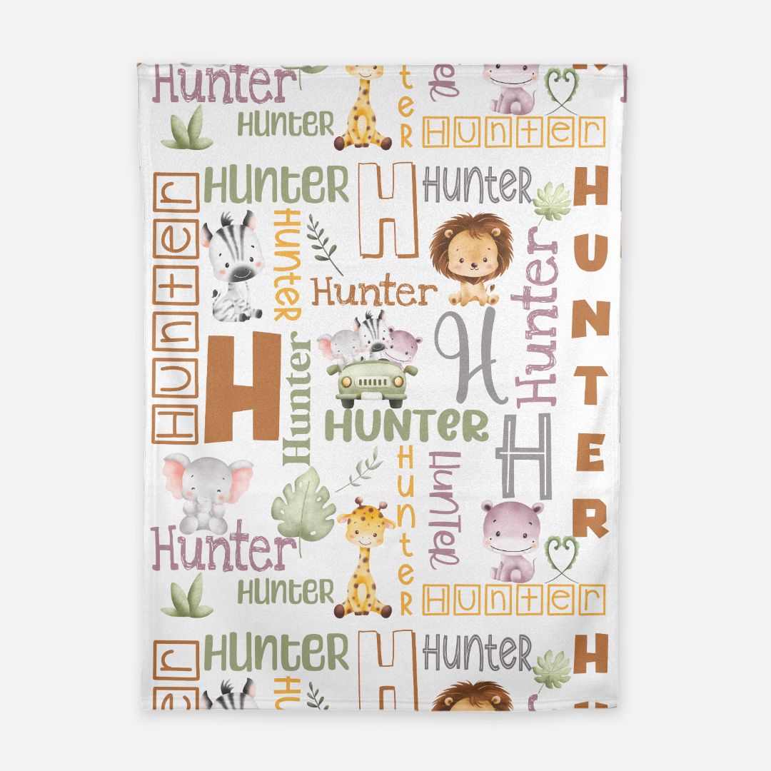 Safari Name Blanket (B107)
