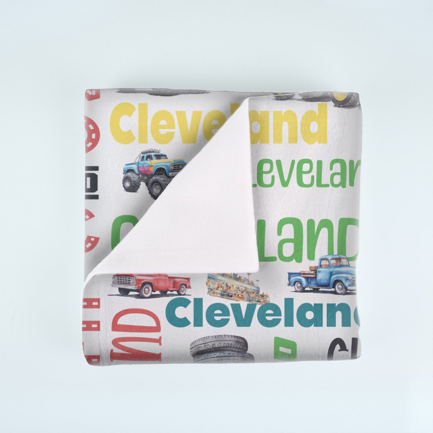 Cars and Trucks Name Blanket (B054)