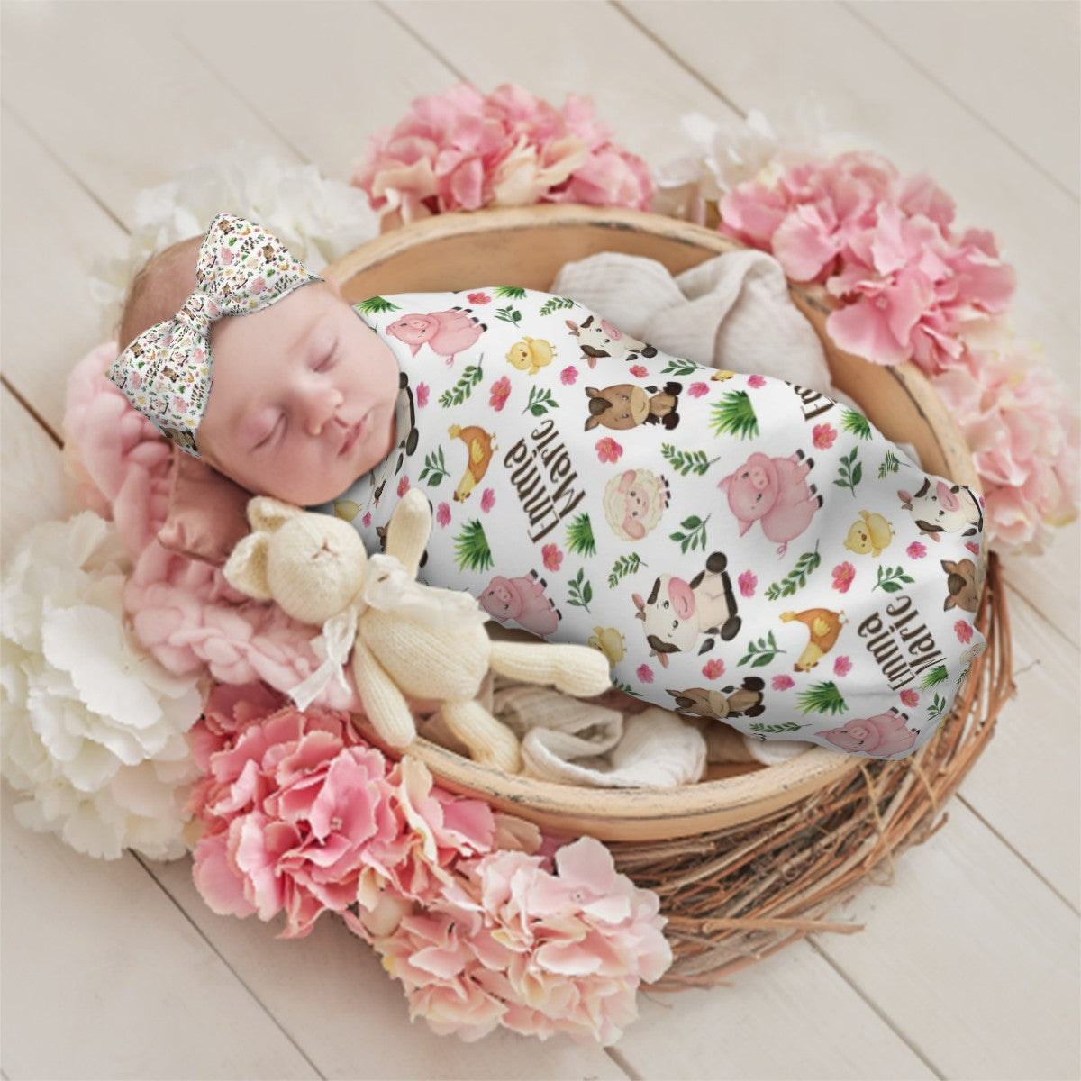 Little Farmer Swaddle Set (Pink) (B323)