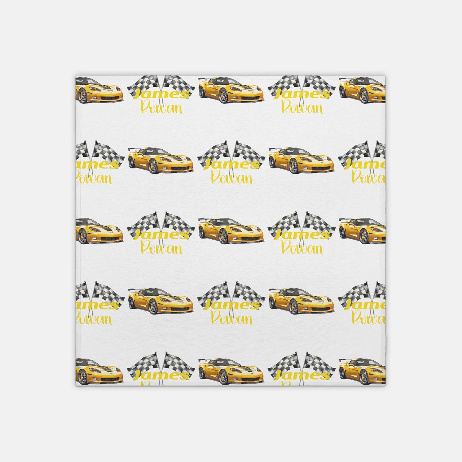 Race Car Swaddle Set (Yellow) (B064)