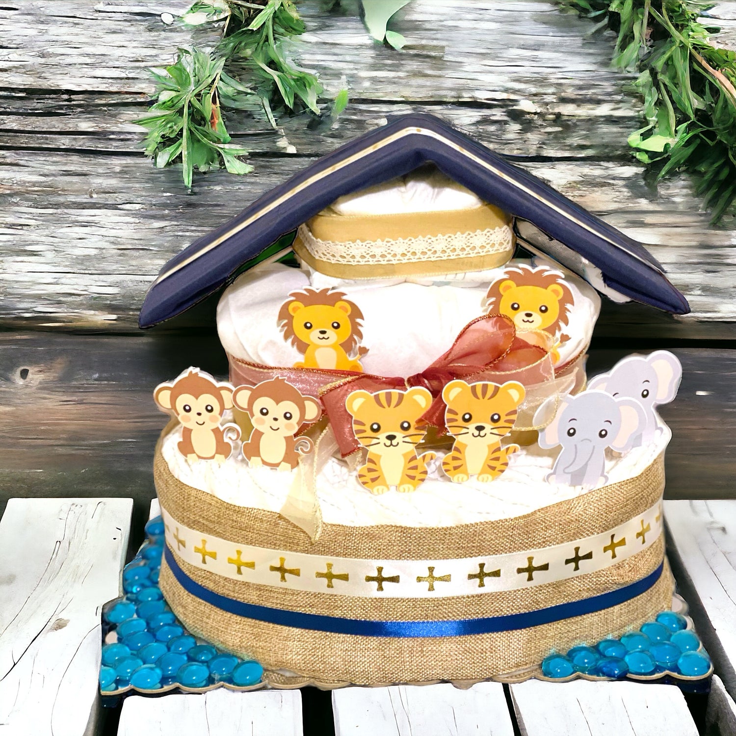 Noah’s Ark Diaper Cake