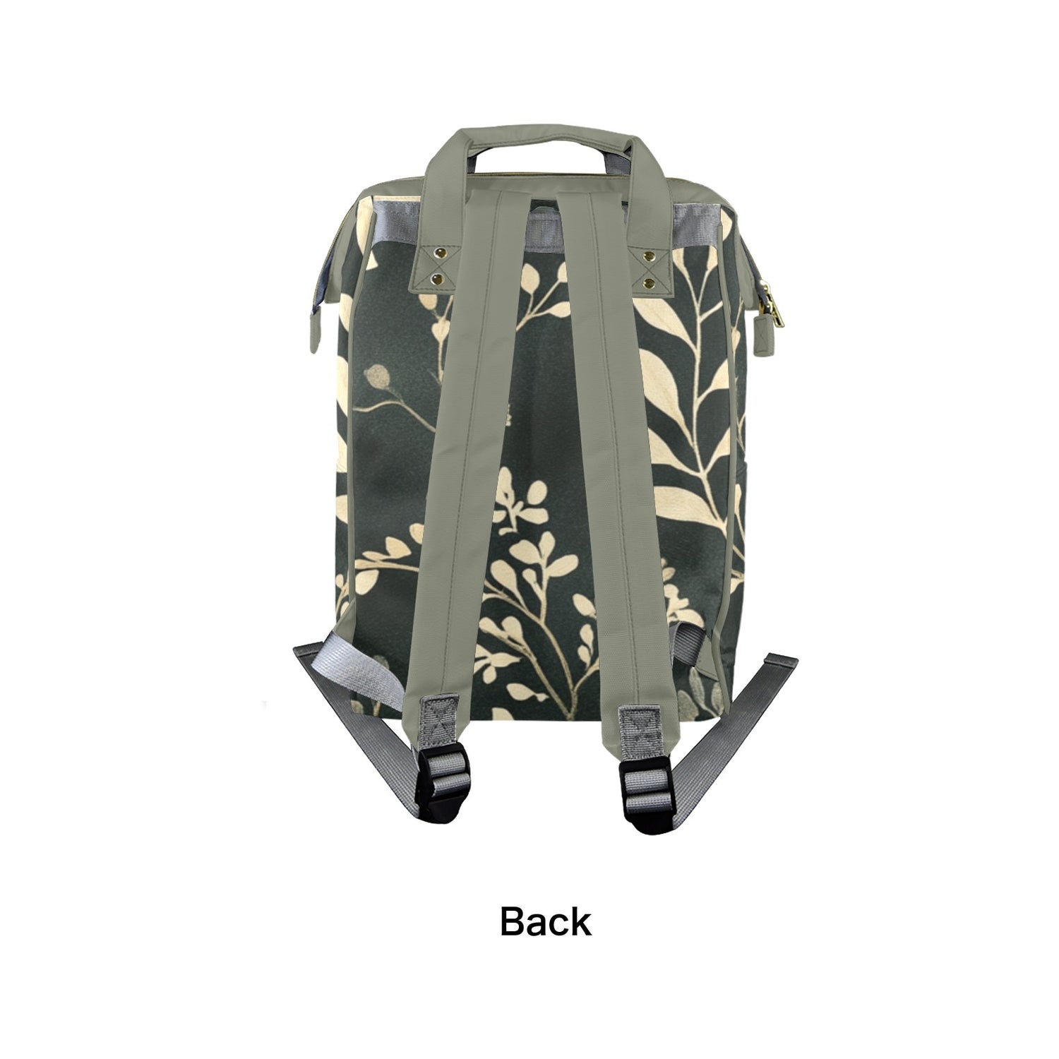Dark Sage Monogram Diaper Bag (A220)