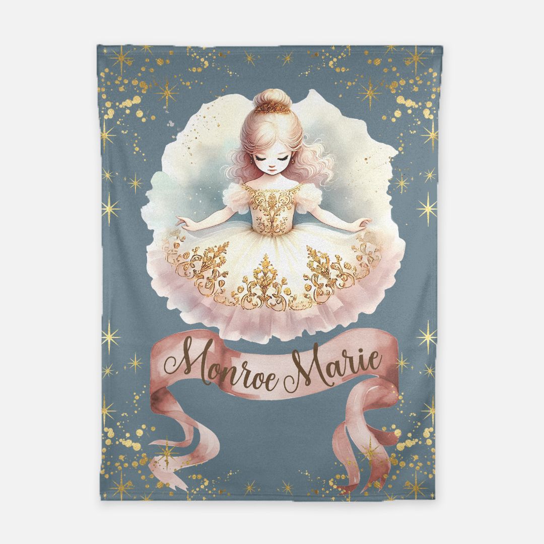 Ballerina and Stars Blanket (B037)