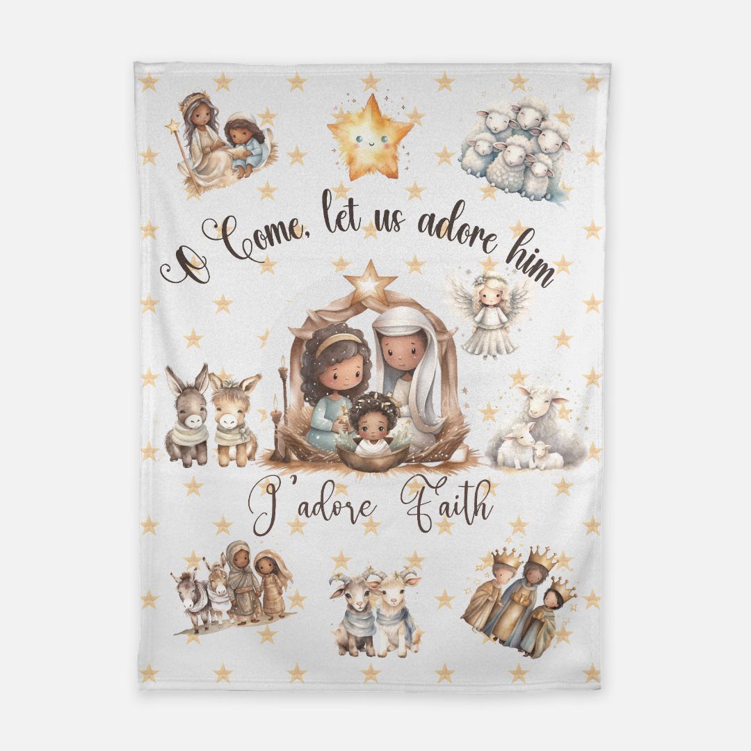 Christmas Nativity Blanket (B047)