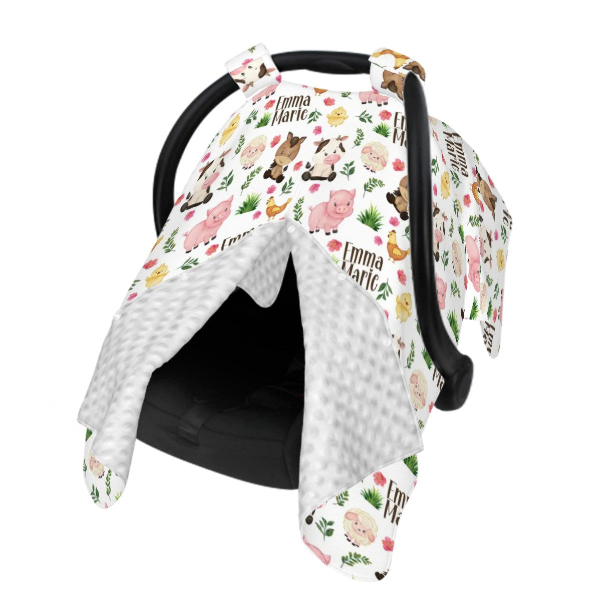 Little Farmer Car Seat Cover (Pink)(A244)