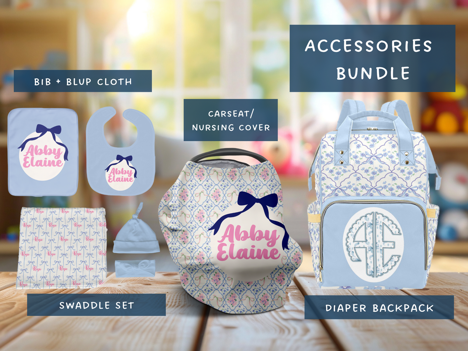 Abby Elaine: Vintage Bows & Blossom Accessories Set (Bun012)