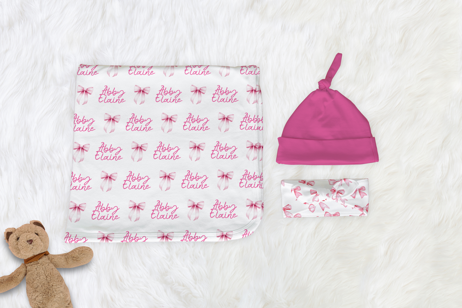 Abby Elaine's Ribbon Craze Swaddle Set (B129)