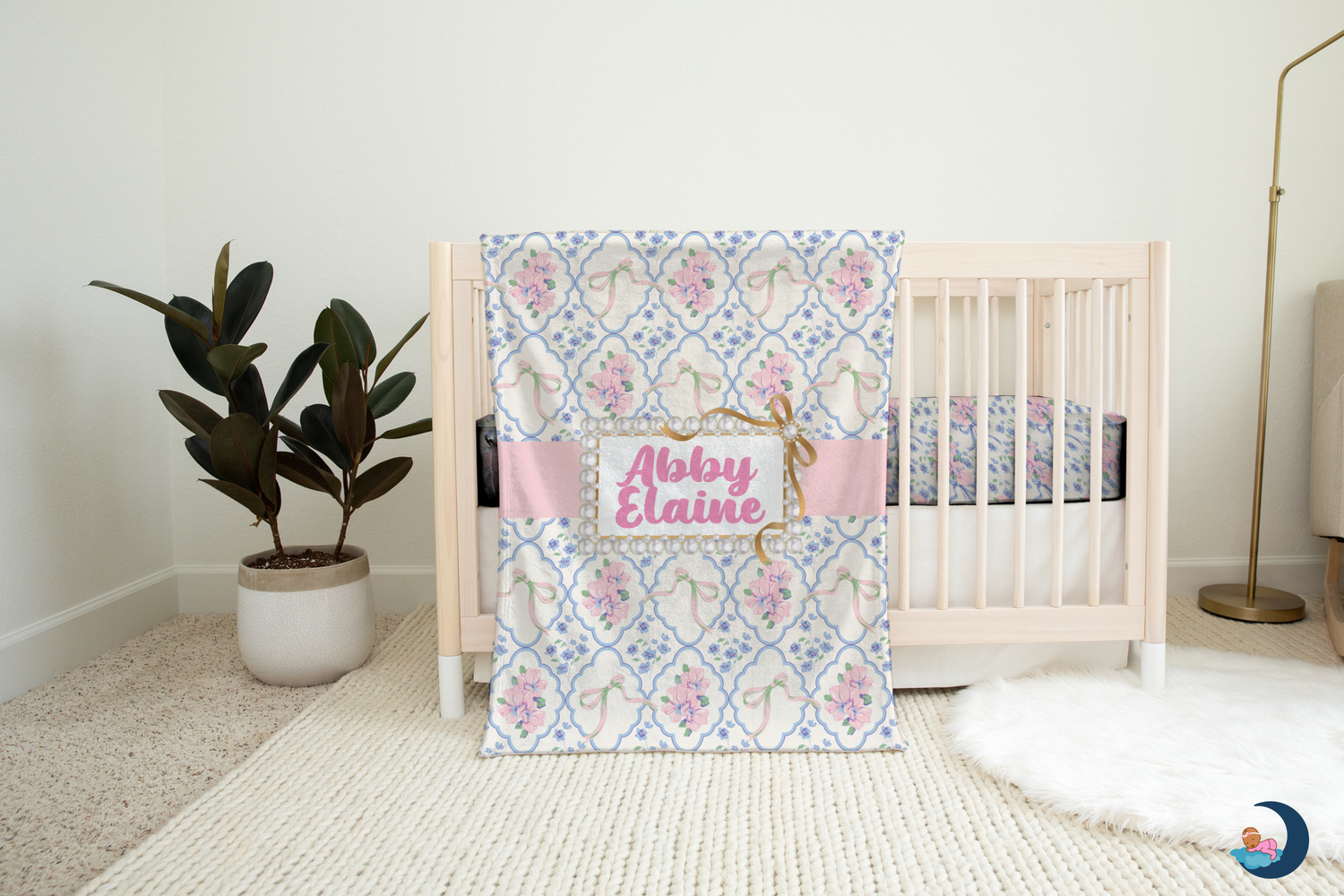 Abby Elaine's Vintage Bows & Blossom Blanket (B115)