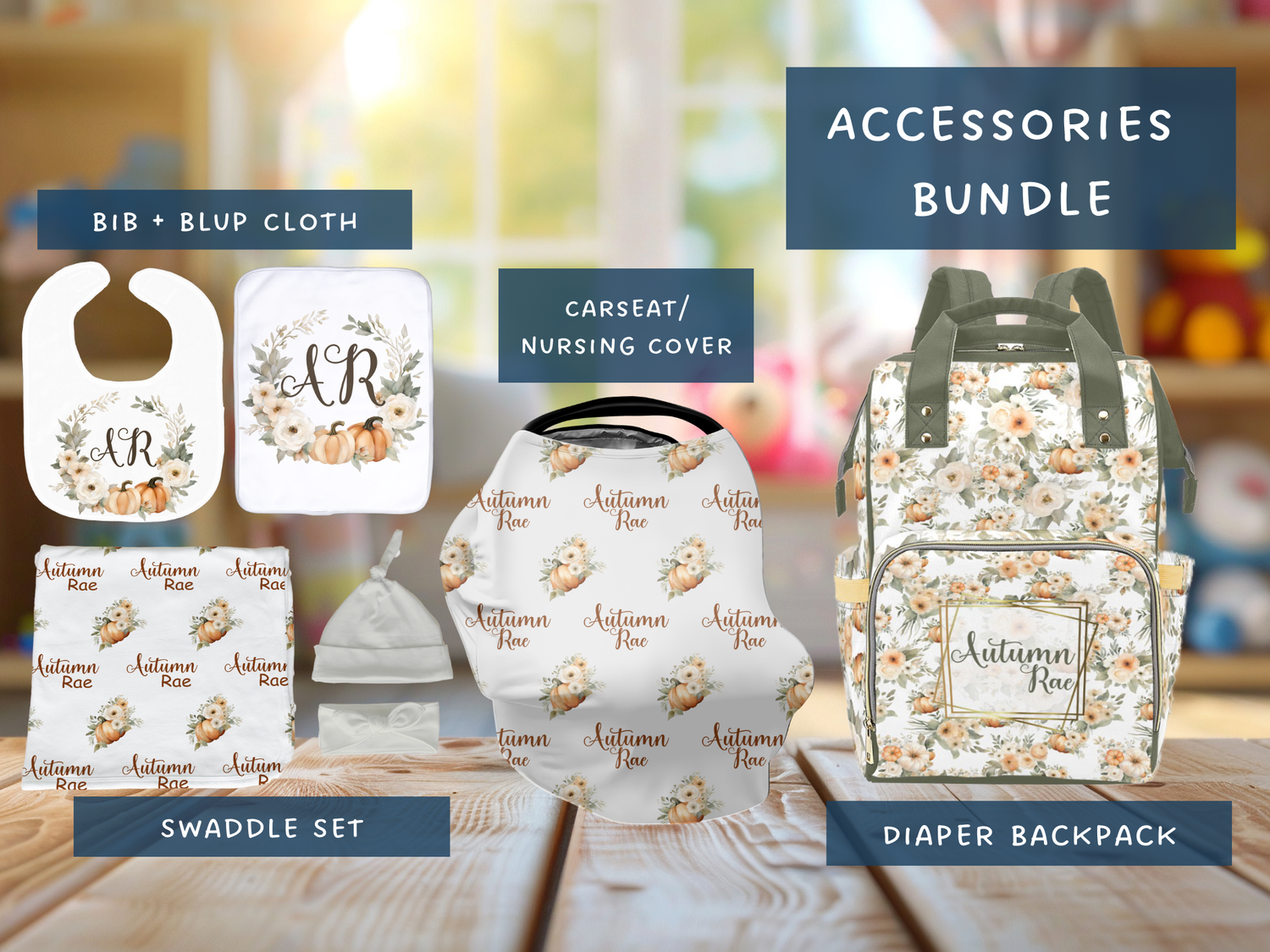 Autumn Pumpkin Accessories Set (Bun001)