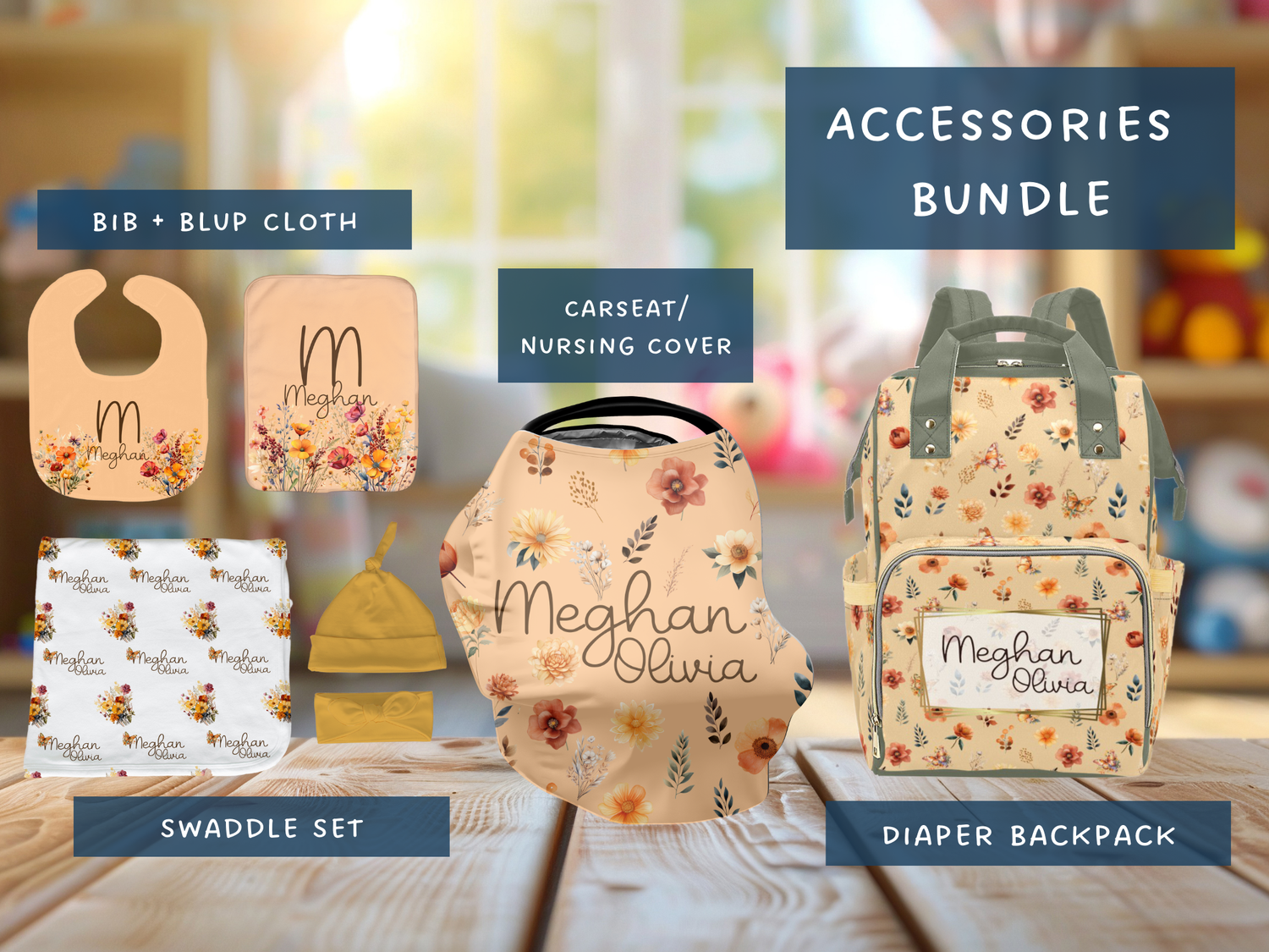 Autumn Wildflowers Accessories Set (Bun002)