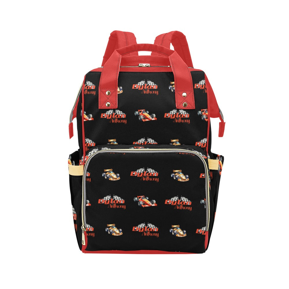 Race Car Diaper Bag (Red and Black) (A033)