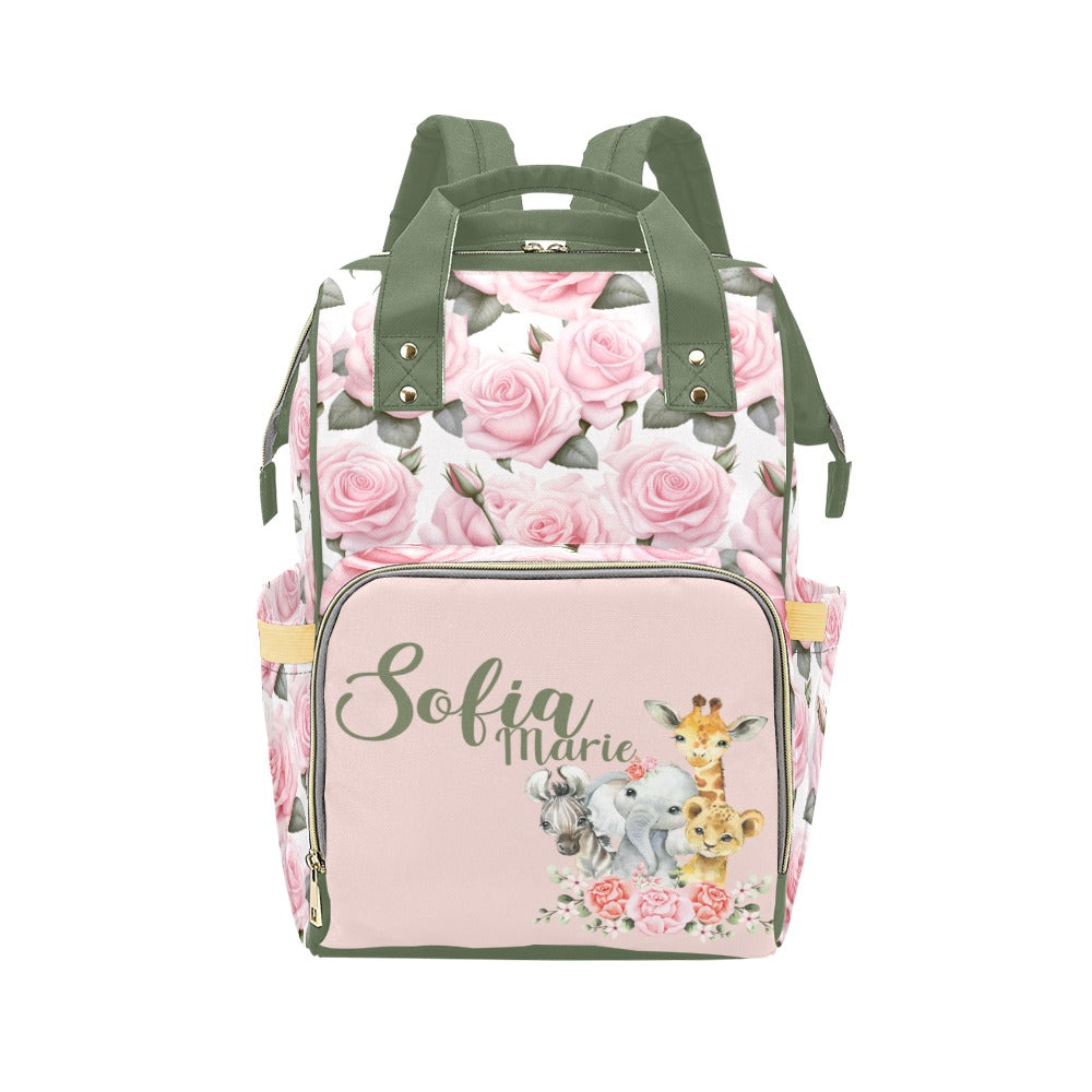 Floral Safari Diaper Bag (A082)