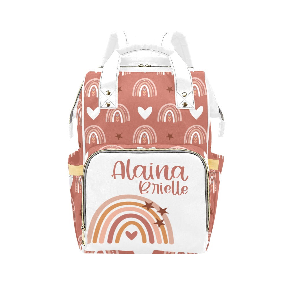Hearts and Rainbows Diaper Bag (A007)