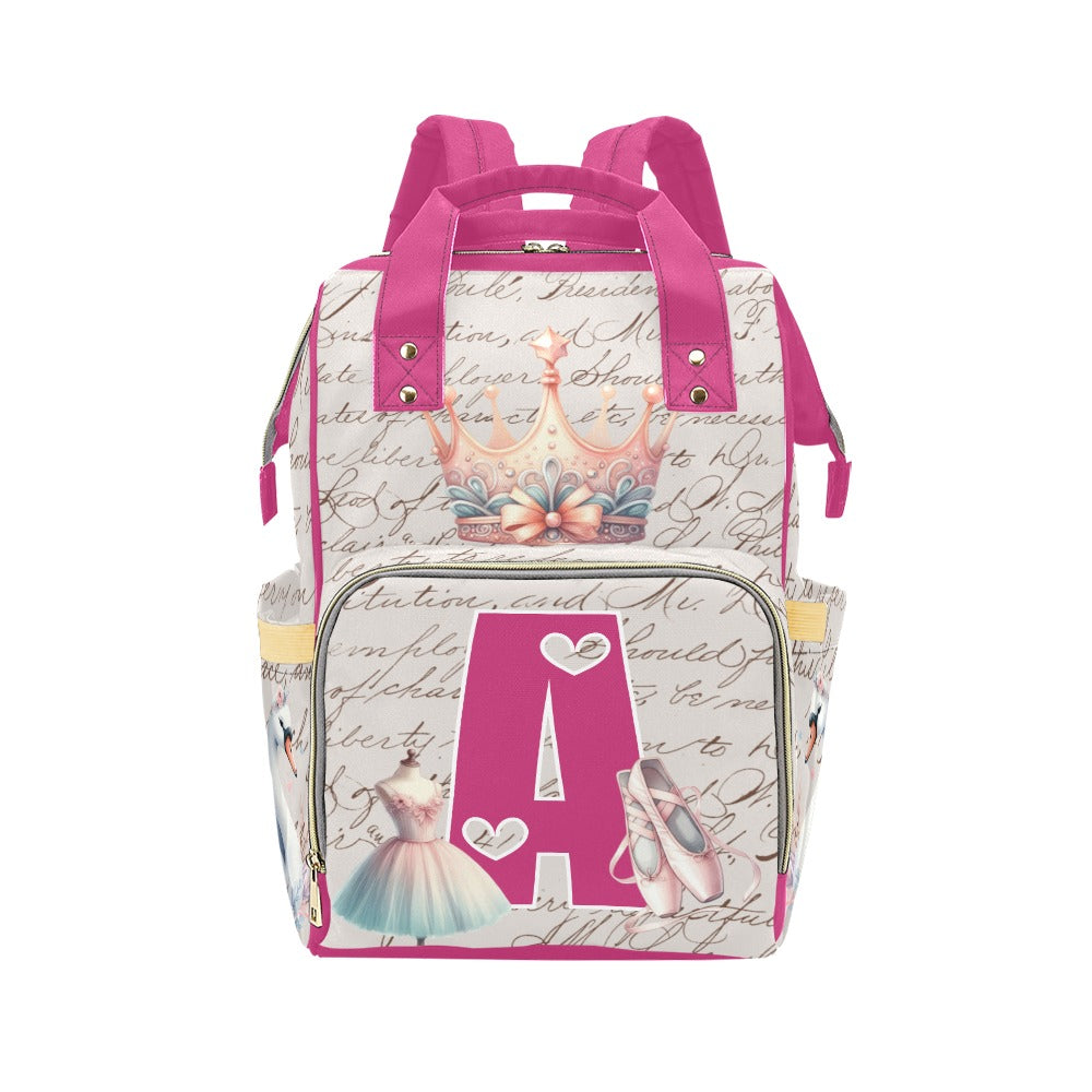 Ballerina Script Diaper Bag (A050)