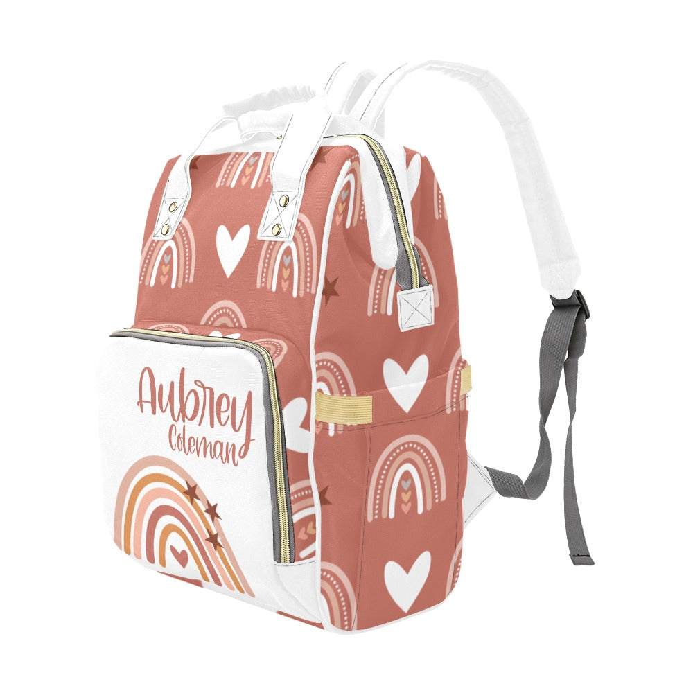 Hearts and Rainbows Diaper Bag (A007)