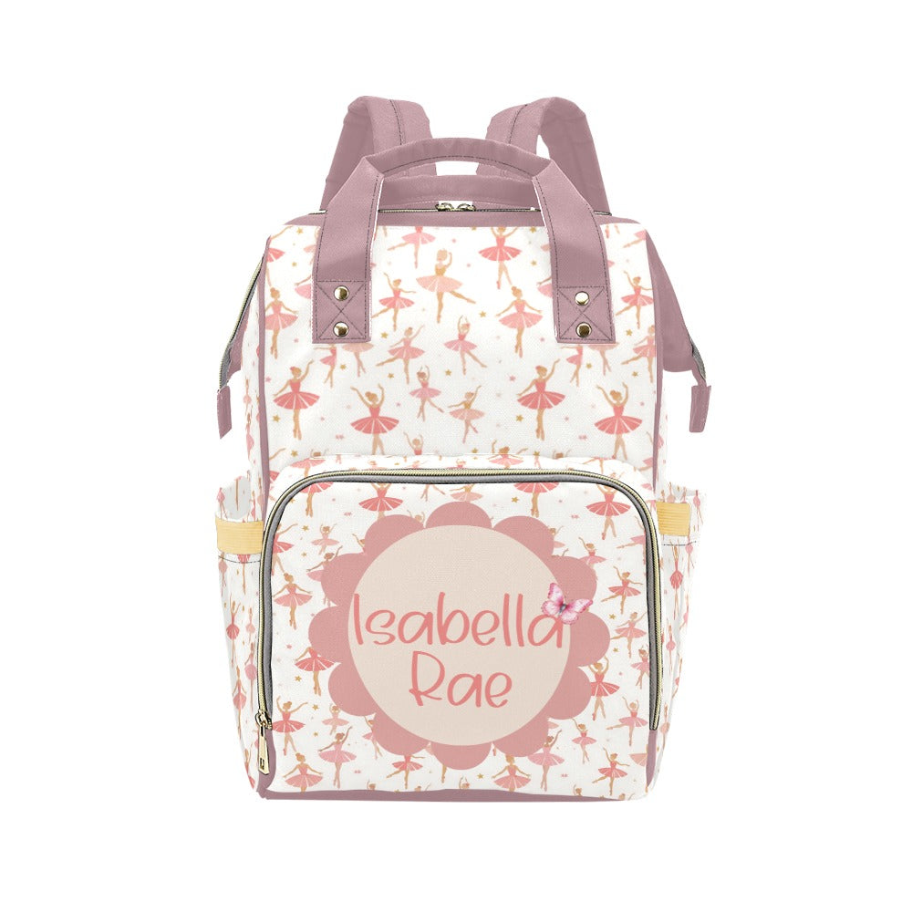 Pink Ballerina Diaper Bag (A048)