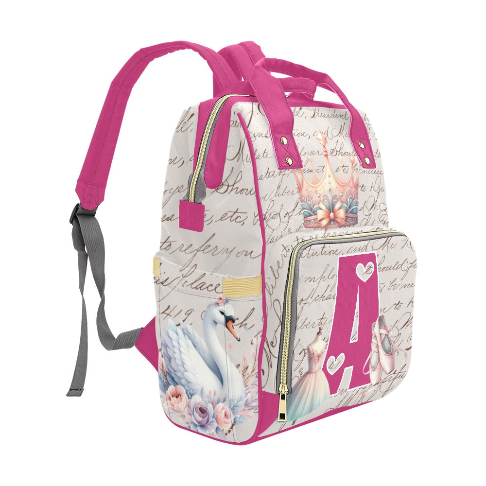 Ballerina Script Diaper Bag (A050)