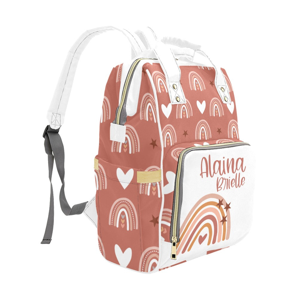 Hearts and Rainbows Diaper Bag (A007)