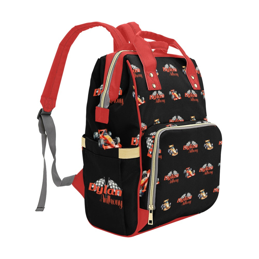 Race Car Diaper Bag (Red and Black) (A033)