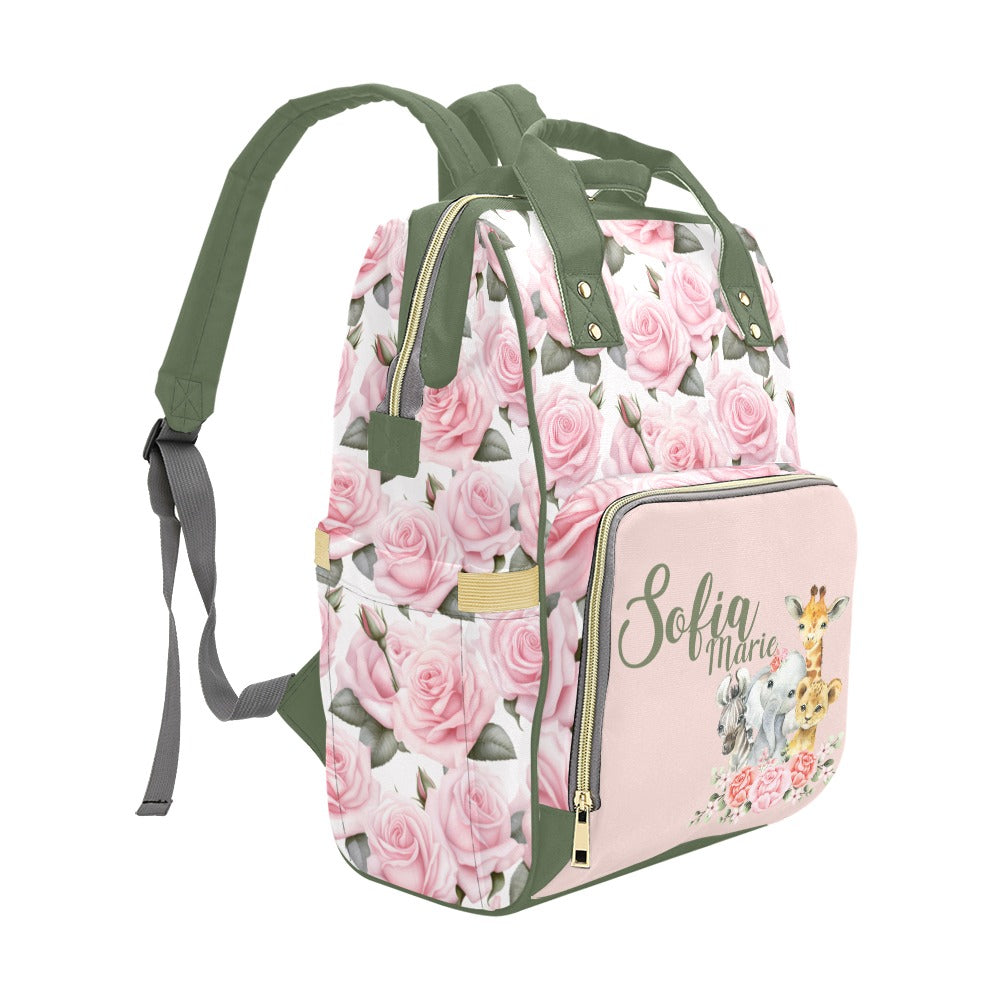 Floral Safari Diaper Bag (A082)