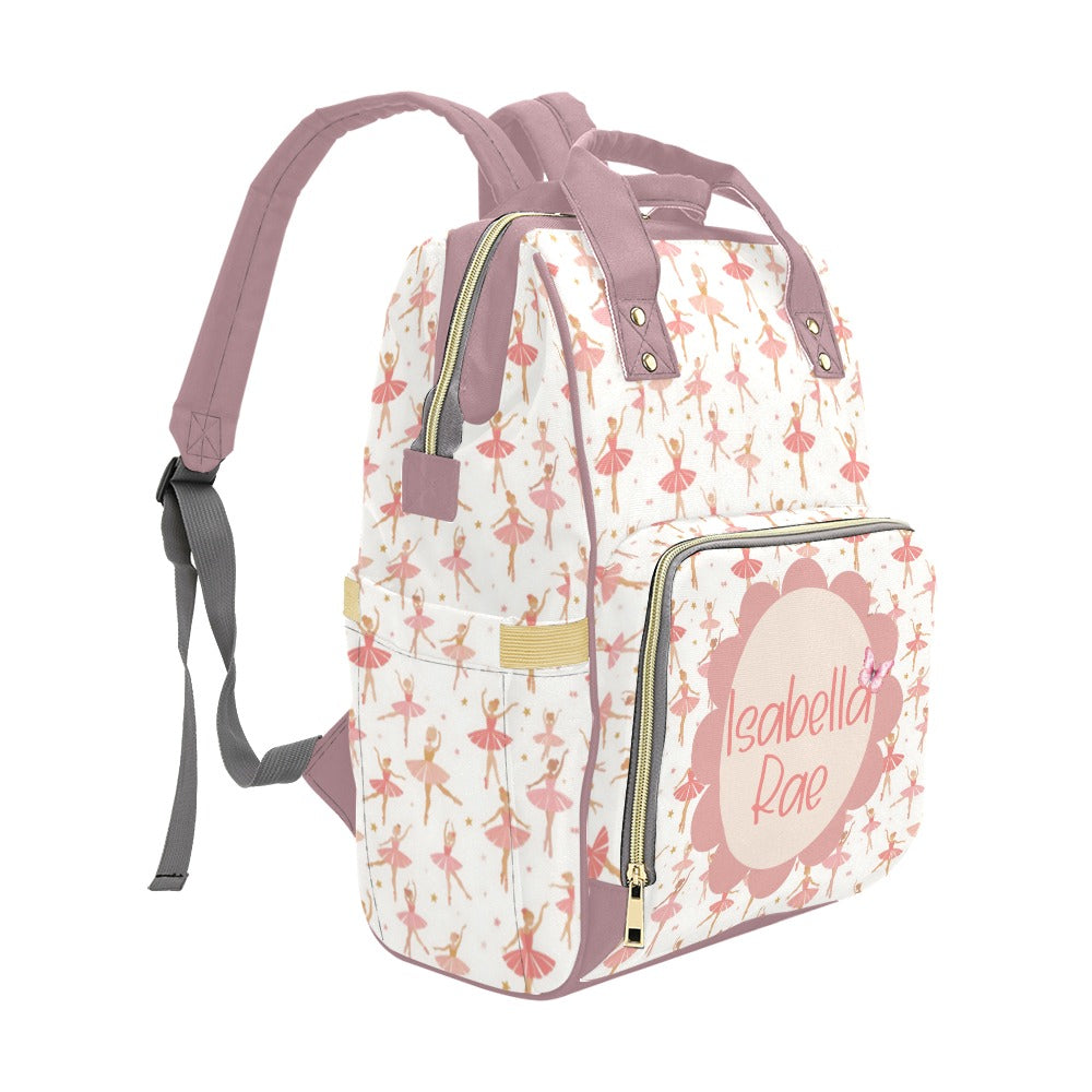 Pink Ballerina Diaper Bag (A048)