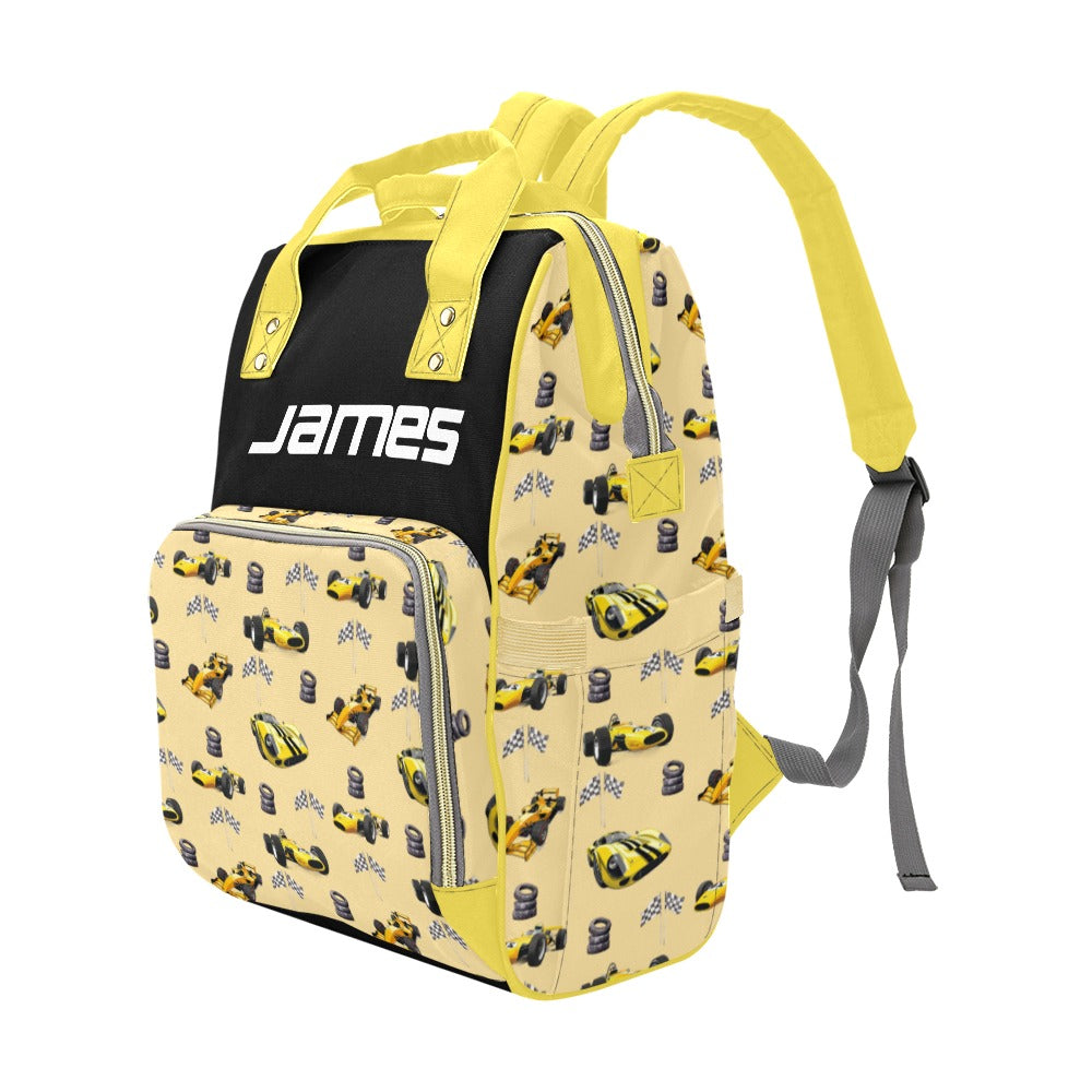 Race Car Diaper Bag (Yellow) (A039)