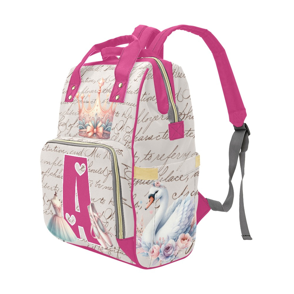 Ballerina Script Diaper Bag (A050)