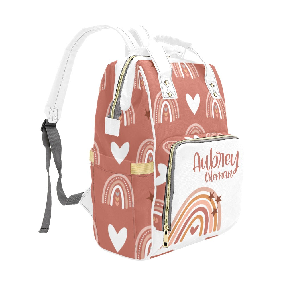 Hearts and Rainbows Diaper Bag (A007)