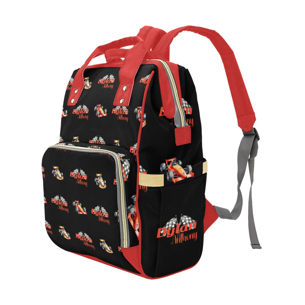 Race Car Diaper Bag (Red and Black) (A033)