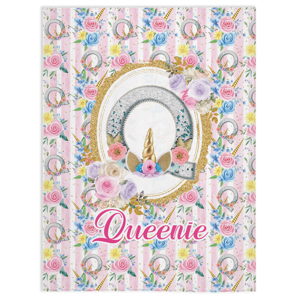 Unicorn Monogram Blanket (B248)