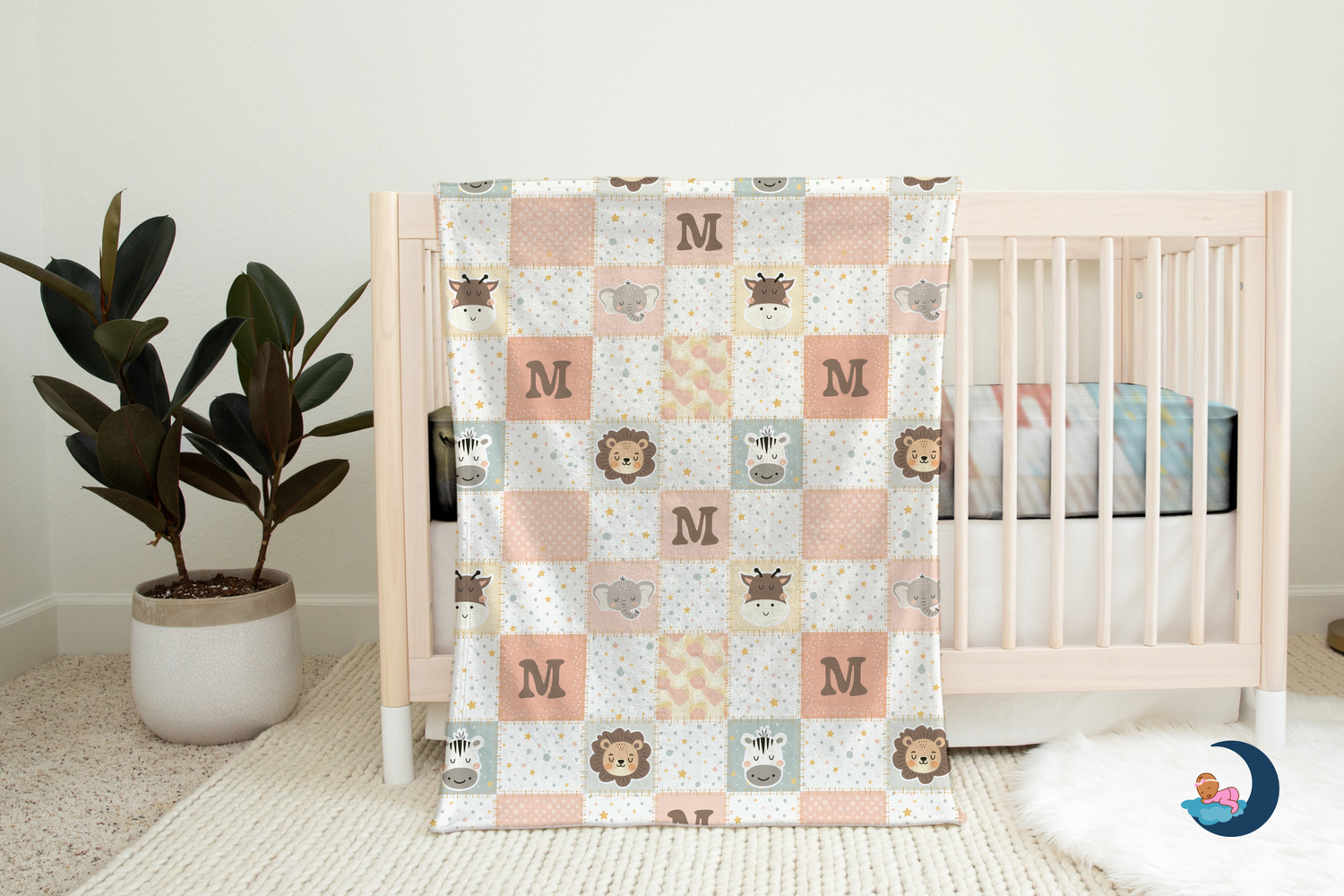 Sweet Jungle Dreams Blanket (Pink)(B306)