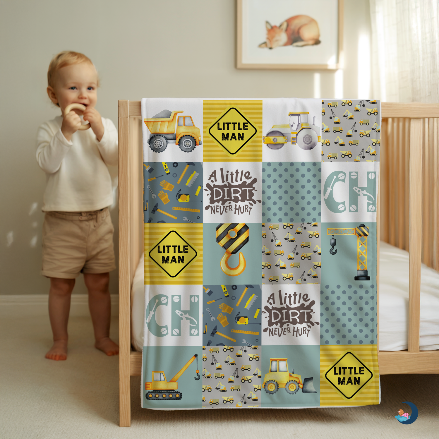 Little Man Construction Blanket (B324)